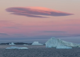 After sunset in Antarctic Sound (Antarctic Peninsula)