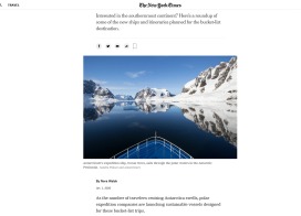 The New York Times: Article on Expedition Cruises to Antarctica (2020)