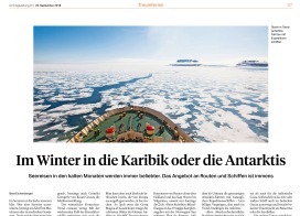 Sonntagszeitung: Article on Polar Cruises (2018)