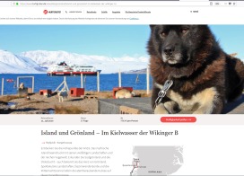 Hurtigruten Global: Website Greenland cruises (2018)