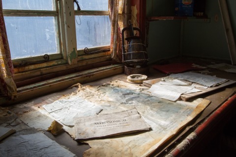 In the historic Base W (Detaille Island, Antarctic Peninsula)