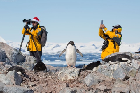 Fotografierende Besucher (Antarktische Halbinsel)