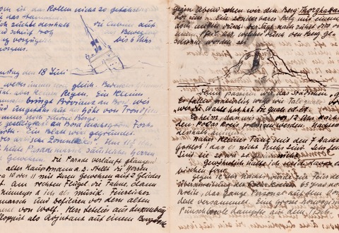 Travel diary Hans Beat Wieland 1896